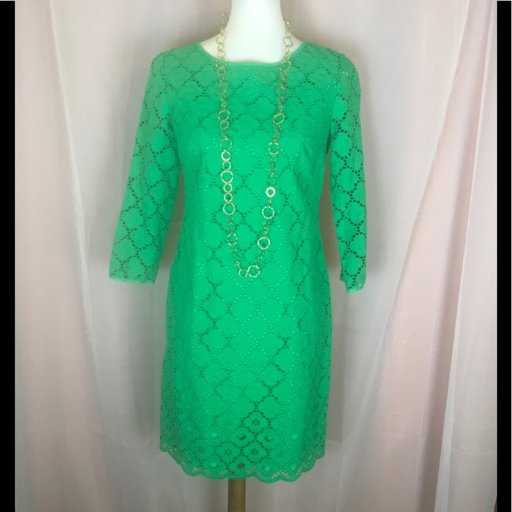 Talbots Cutwork Shift Dress 4 FREE SHIP